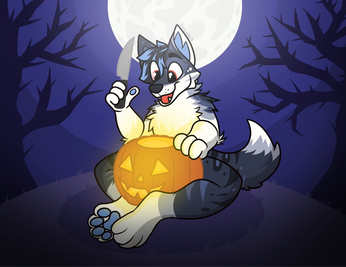 ShepGoesBlep's tweet image. Pumpkin YCH for @Zayphirr!