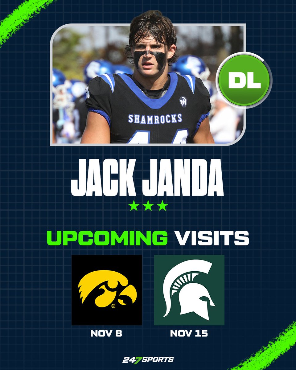 Allen Trieu (@allentrieu) on Twitter photo Wisconsin commit Jack Janda has visits coming up with Iowa and Michigan State.
The Spartan visit is an OV. Schools are re-visiting him as a defensive lineman.
More here: (VIP) 247sports.com/article/wiscon… Wisconsin commit Jack Janda has visits coming up with Iowa and Michigan State.
The Spartan visit is an OV. Schools are re-visiting him as a defensive lineman.
More here: (VIP) 247sports.com/article/wiscon…