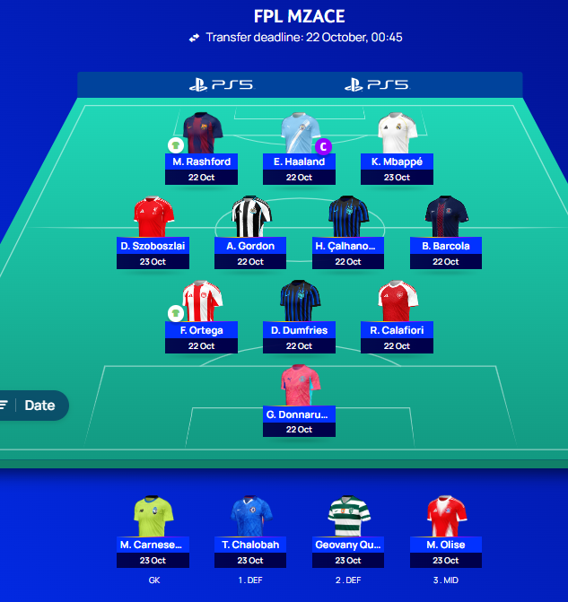 FPL_MZAce's tweet photo. UCL Fantasy MD3 Team Reveal

Vangelis Pavlidis➡️Marcus Rashford
Pedro Goncalves➡️Anthony Gordon
Nicolas Otamendi➡️Trevoh Chalobah

🧢 Erling Haaland - Day 1, Kylian Mbappe - Day 2

#UCL #uclfantasy #ucltoday https://t.co/CH1HP8Eznr