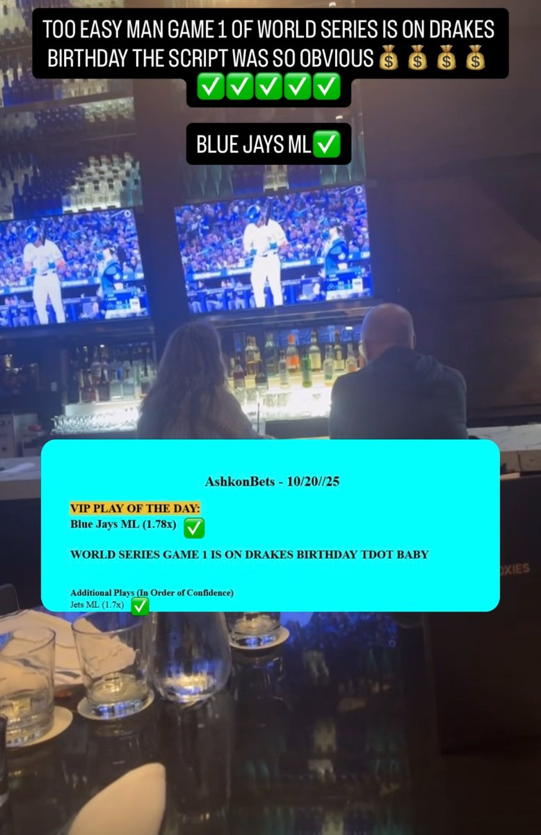 AshkonBets's tweet image. BLUE JAYS ML✅

This shit beyond easy for me so I put on da guys💰♻️ #ScriptReader