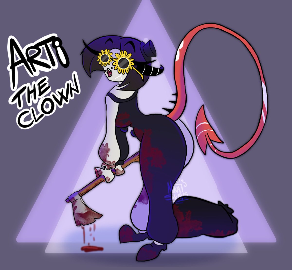 NPolegek's tweet image. 🎀CLOWN CAFE🎀
Arti as Art the clown for this halloween🤭✨️🎃

#HelluvaBoss #HelluvaBossoc #TERRIFIER