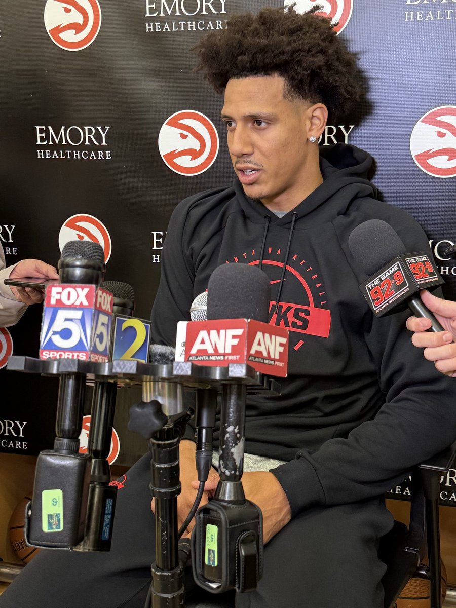 Jalen Johnson on tomorrow’s opener: I’m excited to play again. Toronto was the game I got hurt in last year so that’s a little extra motivation. We’re excited and ready to go. #Hawks