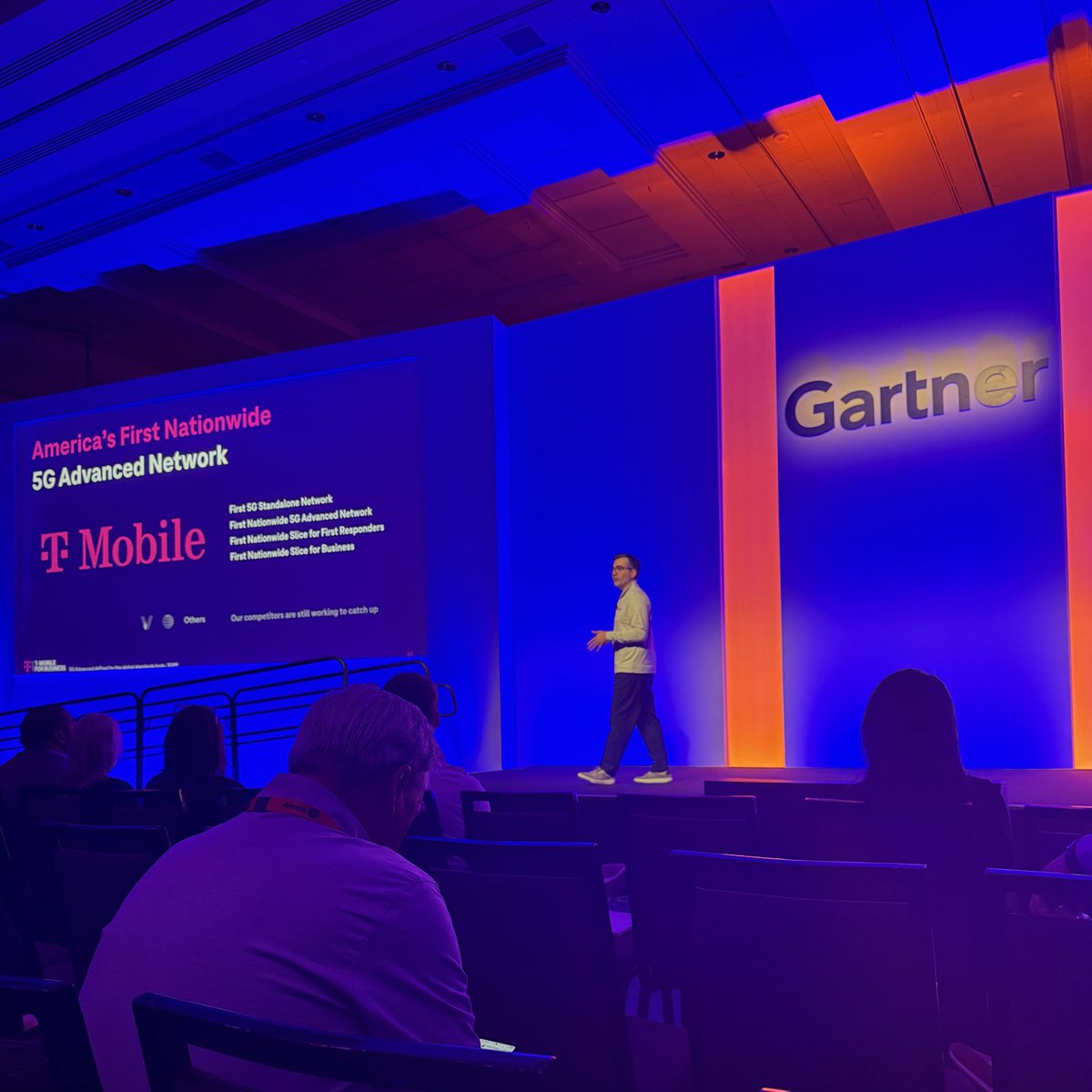 Chels_LA's tweet image. Really enjoyed the session by Mo Katibeh, CMO of @TMobileBusiness. He discussed their portfolio of 5G Advanced Network Solutions (ANS) - which are driving real outcomes for businesses. 
Innovate25 | T-Mobile for Business Partner @T_Priority