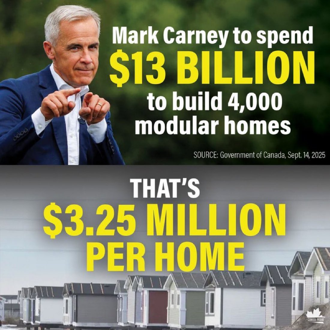 Modular homes are much less -Unless Brookfield is involved !!