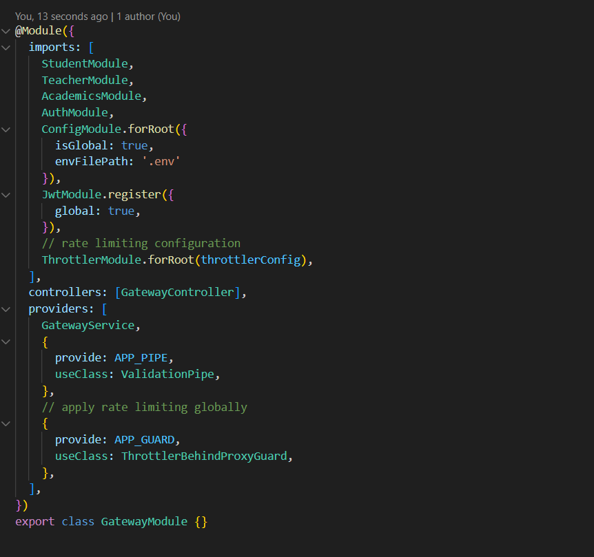 n3stxdev's tweet photo. #LUD24 Today I learned about rate limiting using @throttler in NestJS and applied it to my microservice sms-api. Stricter limits were set for auth endpoints and more lenient ones for public endpoints. #LearningUtsav2025 #FestivalOfLearning #microservices @learning_utsav https://t.co/J9PJ3HRAym