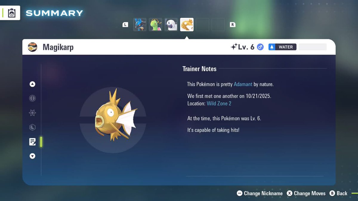 Estaba haciendo shiny hunting de Magikarp, y me salió con naturaleza idónea.