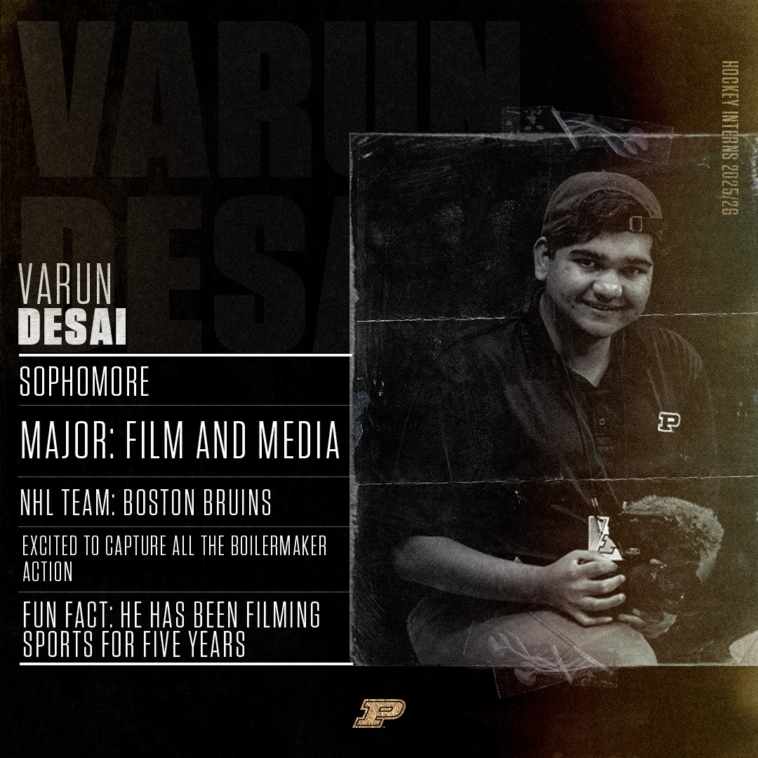 Continuing our "Meet the Team Behind the Team" series with Varun Desai, our Videographer Intern!

He's returning this year and we're more than happy to have him!

#boilerup