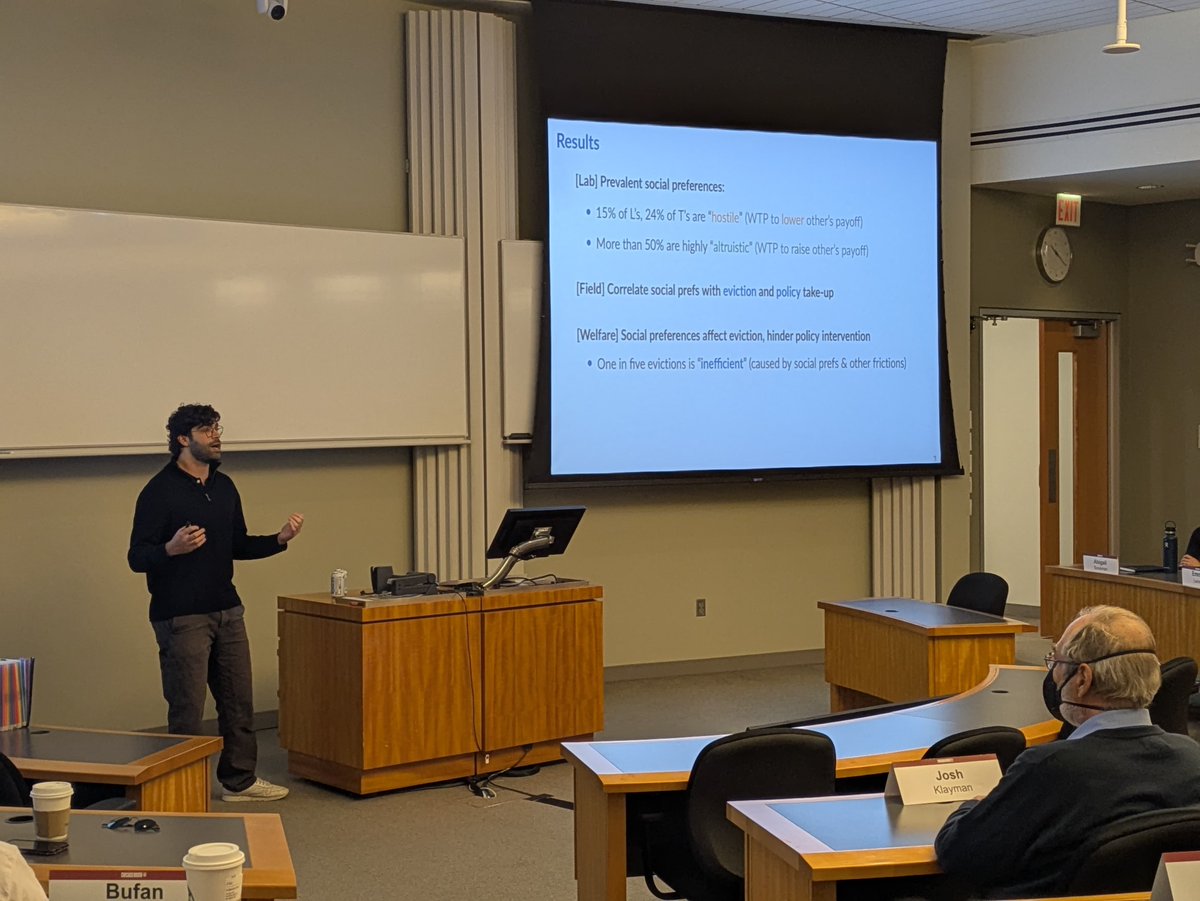 CDR_Booth's tweet image. Why do some landlord–tenant negotiations end in eviction, even when both sides could benefit from agreement? How do social preferences like altruism or hostility shape those outcomes? #BehavioralScience