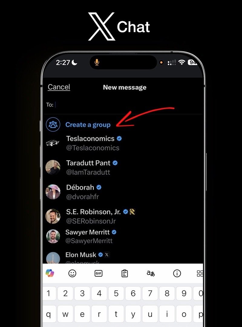 cb_doge's tweet image. 𝕏 Chat update: You can now make group chats in encrypted DMs.