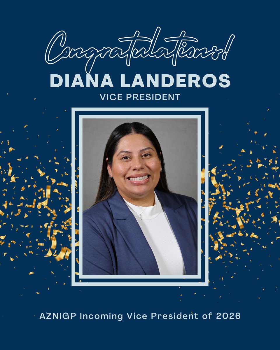 AZNIGP's tweet photo. 🎉 Congratulations to Diana Landeros from the Town of Queen Creek on being elected as the new AZNIGP Vice President! 💼🌵
#AZNIGP #PublicProcurement #Leadership #TownOfQueenCreek #Congratulations @OfficialNIGP @TownofQC https://t.co/ByvoNsRlN3