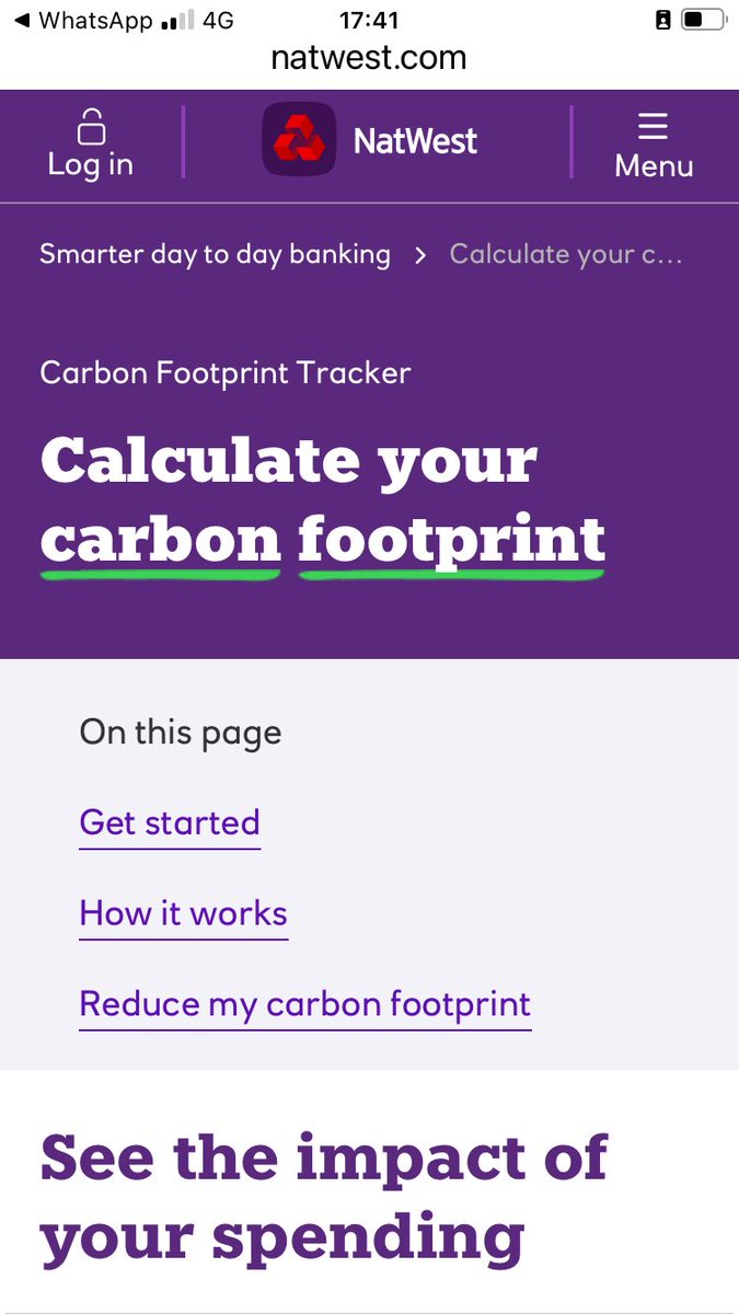 ABridgen's tweet image. NatWest Bank want to calculate the carbon footprint of your spending. It’s ready to link to your Digital ID with your allotted Carbon Allowance for the day/week/month. If you say YES to Digital ID you will lose your freedom and privacy and so will your children and grandchildren