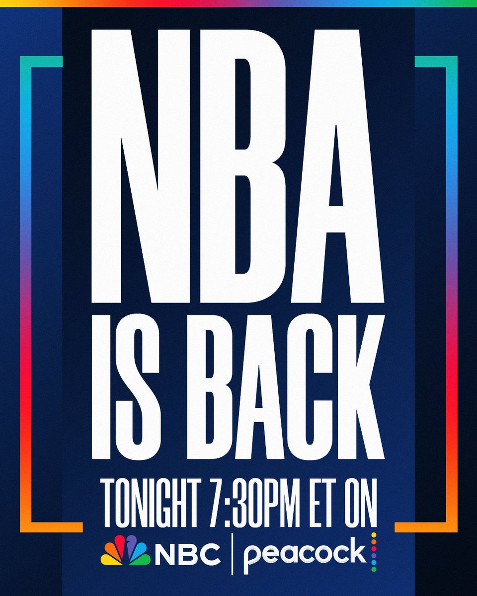 NBA IS BACK TONIGHT.

What are YOU looking forward to the most? 