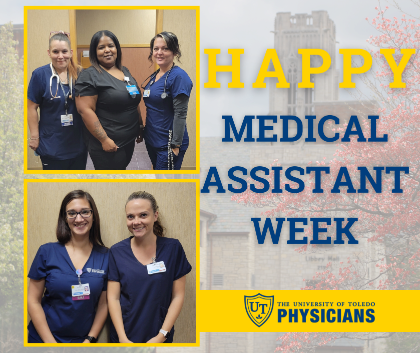 UTPhysiciansllc's tweet photo. 🎉 Happy Medical Assistant Week!
We’re celebrating the incredible MAs who keep our teams running smoothly and our patients cared for with compassion every day.
Thank you for all that you do! 💙
#MedicalAssistantWeek #UToledoHealth #HealthcareHeroes https://t.co/rV18epiJww