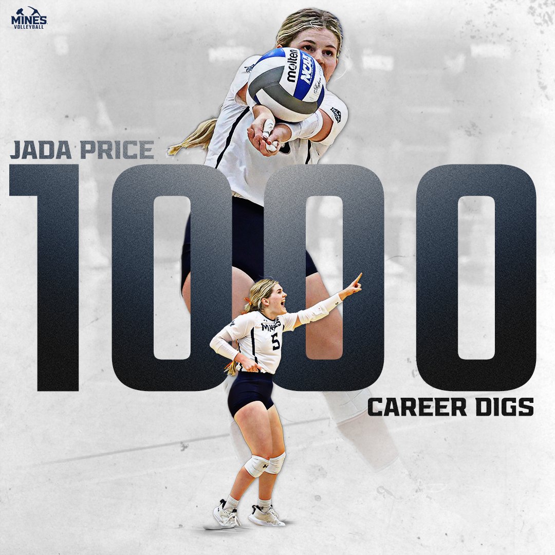 MinesVolleyball's tweet image. 1,000 digs and counting for our girl @jadaprice2022. 👏💪💙 #HelluvaEngineer⚒️
