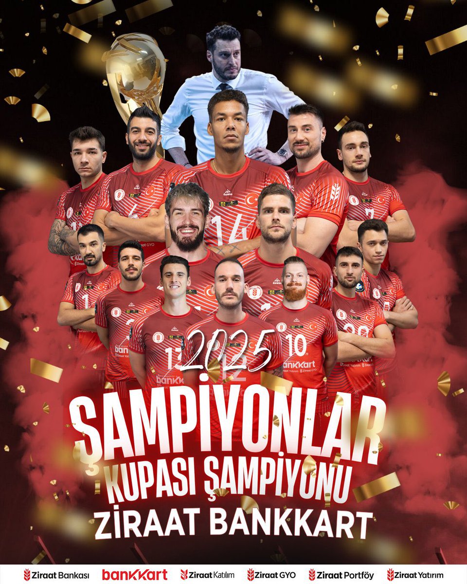Zirvede yalnız olmak kolay değil, ama Ziraat Bankkart bunu alışkanlık haline getirdi!
2025 AXA Sigorta Şampiyonlar Kupası da onların 🏆
#ŞampiyonZiraatBankkart