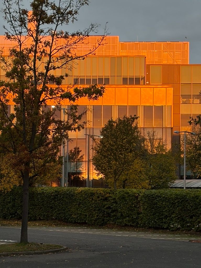 One of our campus tenants very kindly shared this great sunrise image of One Granta at Granta Park this morning. Love this time of year with the wonderful colours in the sky and the autumnal feel on the Park. 🍂