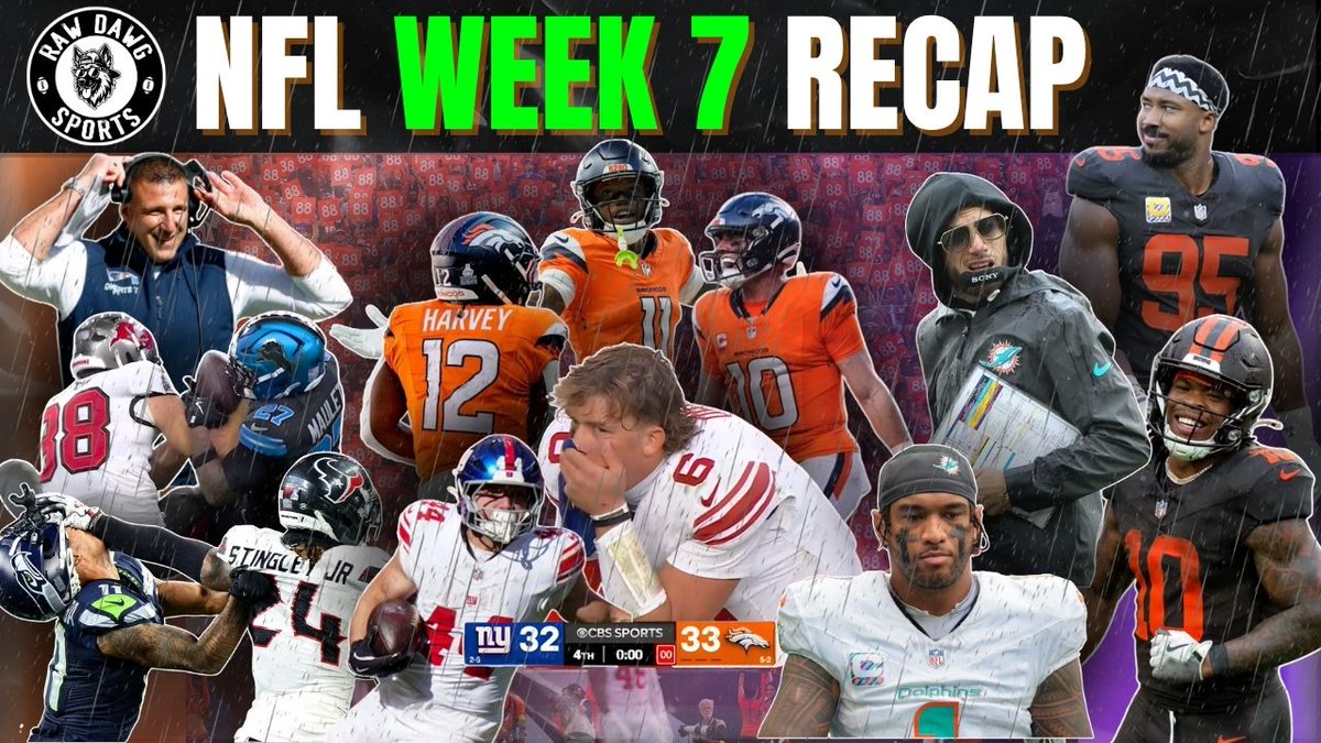 RawDawg_Sports's tweet image. WEEK 7 RECAP 🏈
Shutouts. Blowouts. Big swings.
We’re breaking it down the Raw Dawg way.
🎥 Watch tonight 👉 8 PM EDT
#NFLWeek7 #NFLRecap