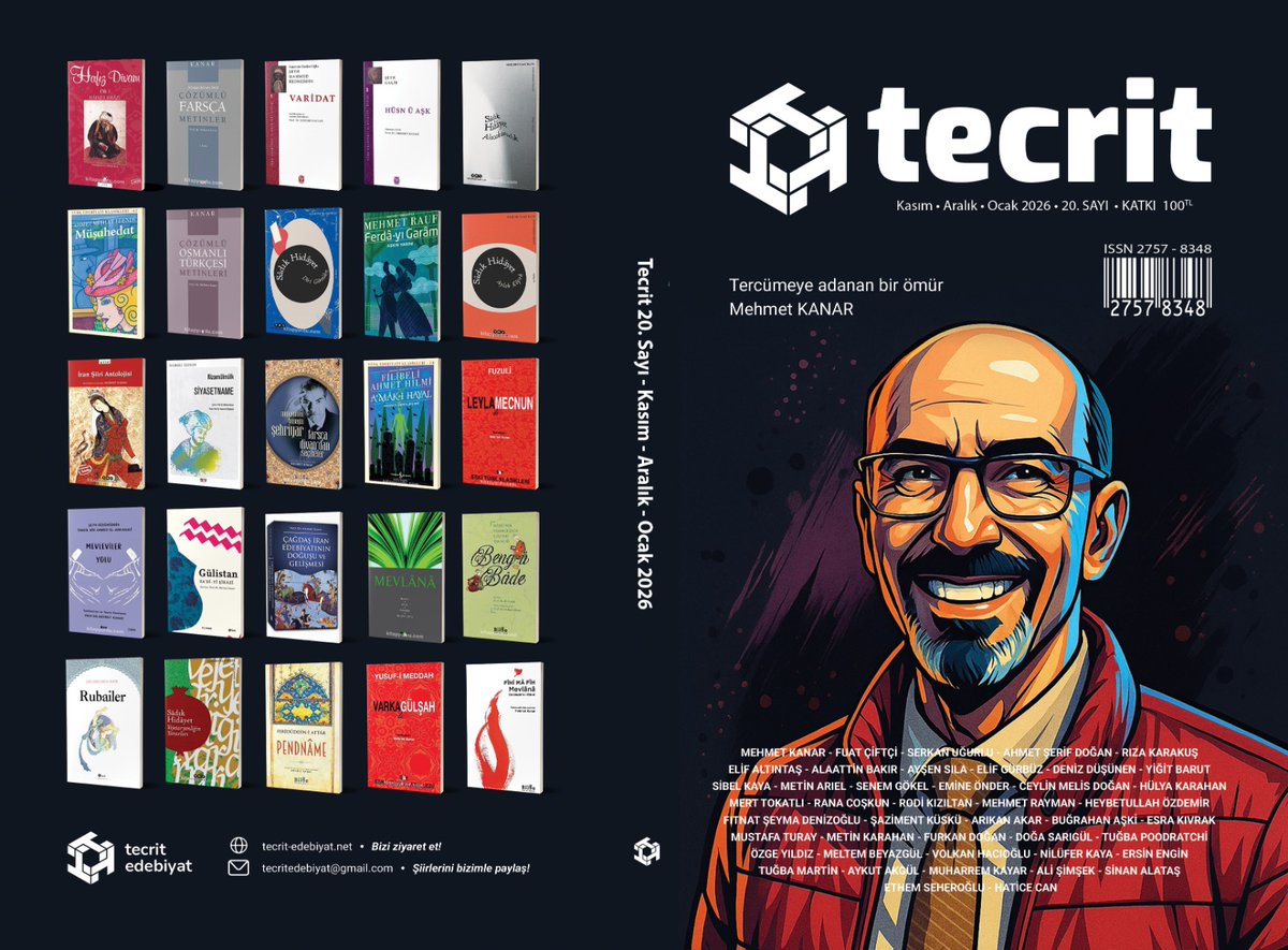 Tecrit der/kitabın 20. sayısında Bîdil ve Sâib-i Tebrîzî'den sekiz gazel çevirdim.