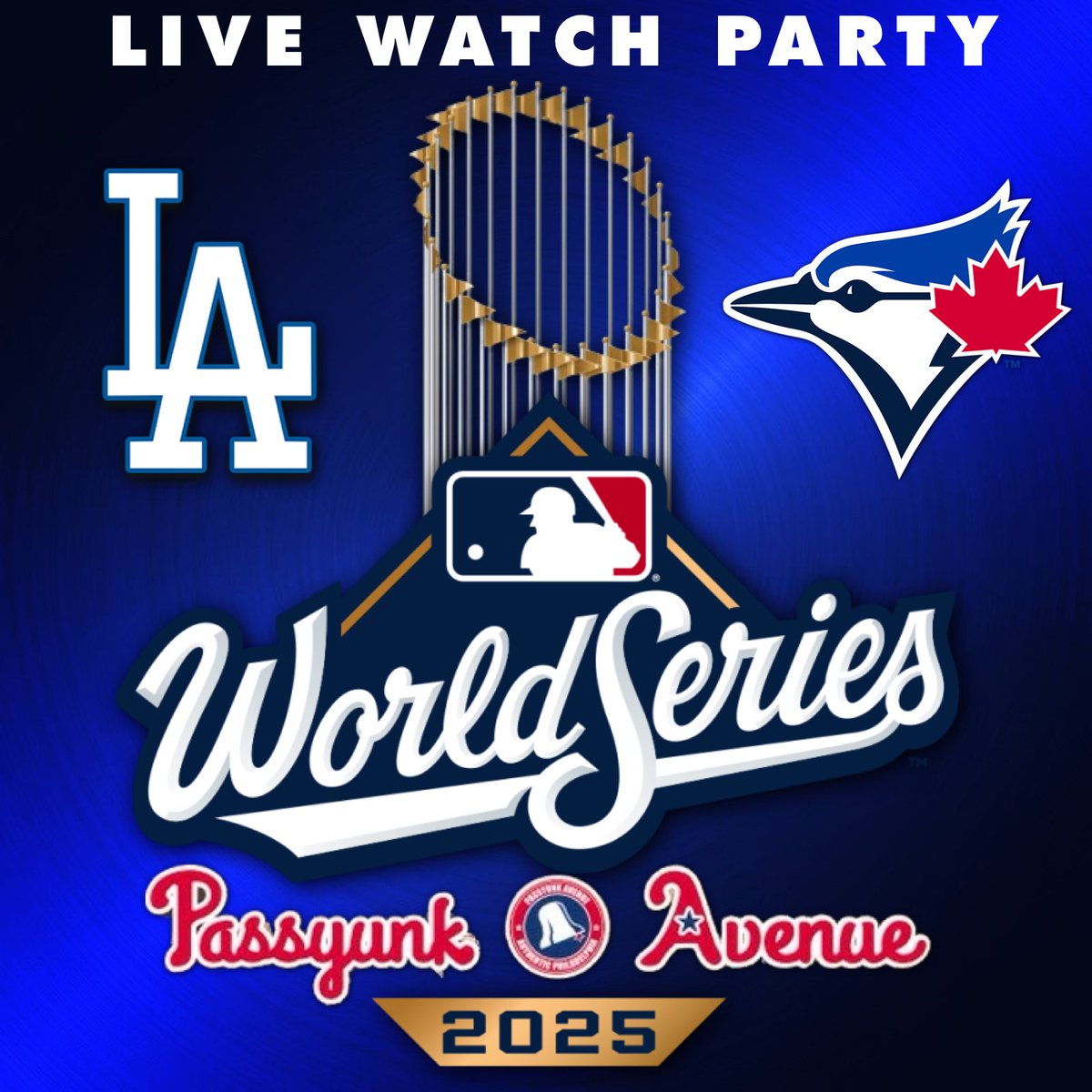 🚨BLUE JAYS &amp; DODGERS FANS - WORLD SERIES LIVE WATCH PARTY!!🚨

THIS WEEKEND AT <a href="/passyunkavenue/">Passyunk Avenue</a> WATERLOO IN LONDON!

📣Let us know ASAP in the replies - WHICH date can YOU make it?📣

⚾️GAME 1 - Friday 24 October (1am)⚾️

OR 

⚾️GAME 2 - Saturday 25 October (1am)⚾️