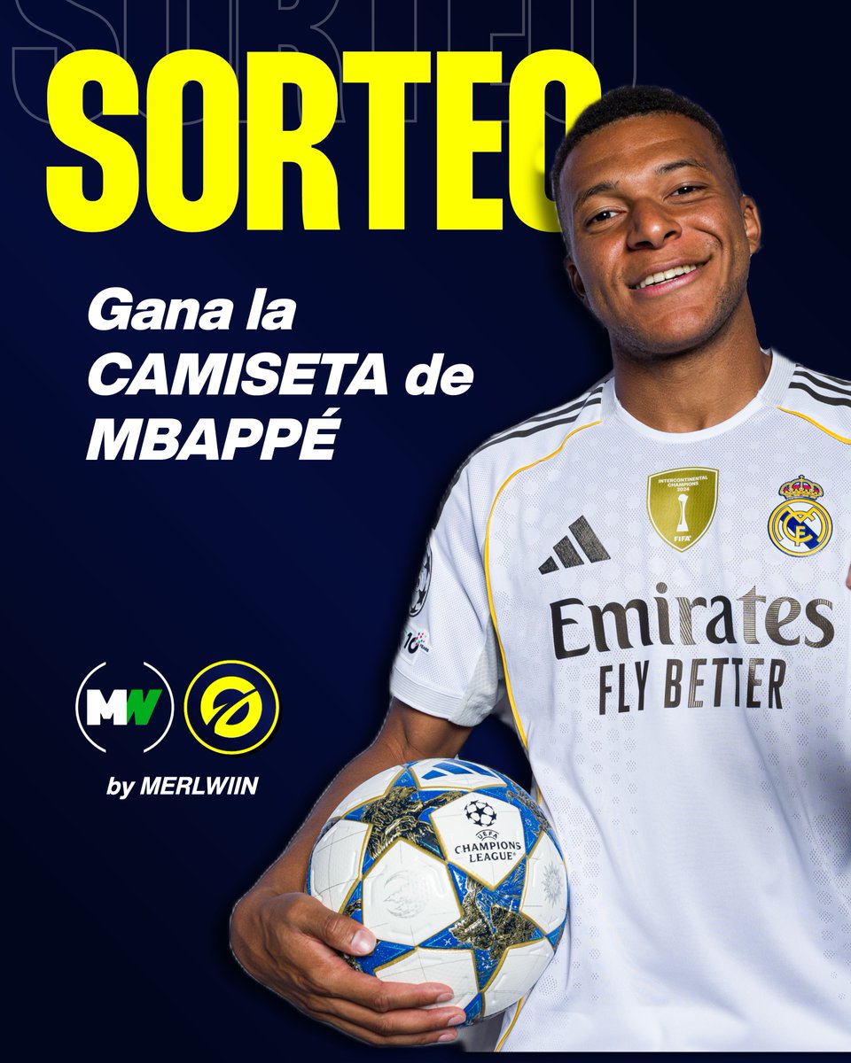 🎁🤍 ¡REGALAMOS LA CAMISETA DEL REAL MADRID!

Si hoy gana el Real Madrid con gol de Mbappé, regalamos su camiseta entre los que den RT y sigan a <a href="/ApuestasMerlwin/">GONFXF ANALISTA</a>.

🍀 ¡Mucha suerte a todos! #UCL