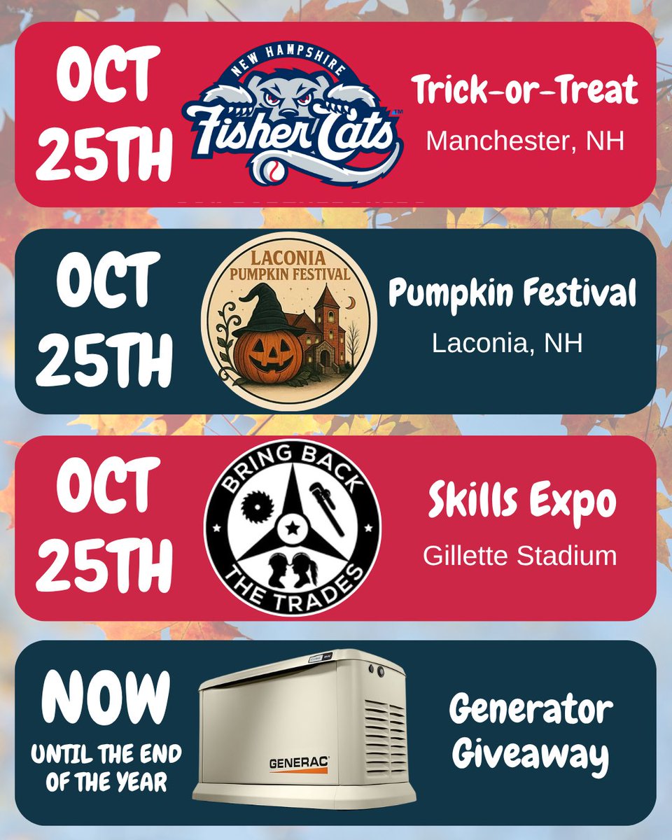 It’s a fall-filled weekend ahead! We’ll be out at several community events—pumpkins, candy, &amp; all things trades!

Stop by our booths, say hi, and learn more about our services and the great careers the trades has to offer

#FallEvents #TrickOrTreat #HeritageHomeService #Community