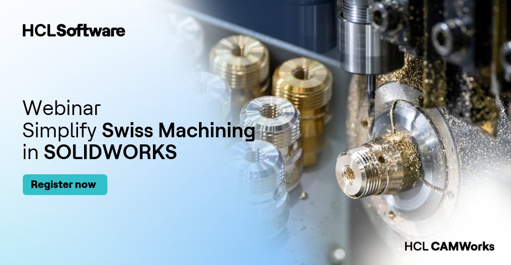 CAMWorks's tweet image. Simplify Swiss Machining in SOLIDWORKS

Join our upcoming webinar and discover how to expand your machining capabilities through #SwissMachining in #SOLIDWORKS with #HCLCAMWorks!

Register now and get ready to transform your Swiss machining processes!

register.gotowebinar.com/register/23332…