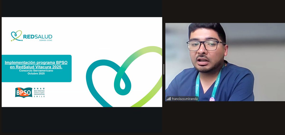 <a href="/TiarePavez/">Tiare Pavez Hurtado</a> <a href="/ministeriosalud/">Ministerio de Salud</a> <a href="/RNAO/">RNAO</a> <a href="/DorisGrinspun/">Dr. Doris Grinspun 🇨🇦 RN, PhD, FAAN, O.ONT</a> <a href="/SueLeBeau1/">Sue LeBeau</a> <a href="/LhamoDolkar2023/">Lhamo Dolkar</a> <a href="/FelipeCortesCL/">Felipe Cortés Leddy</a> <a href="/BupaChile/">Bupa Chile</a> Bastian Laporte y Francisco Miranda comentan al Consorcio Iberoamericano sobre el detallado trabajo de implementación del programa #BPSO en Red Salud, Chile.