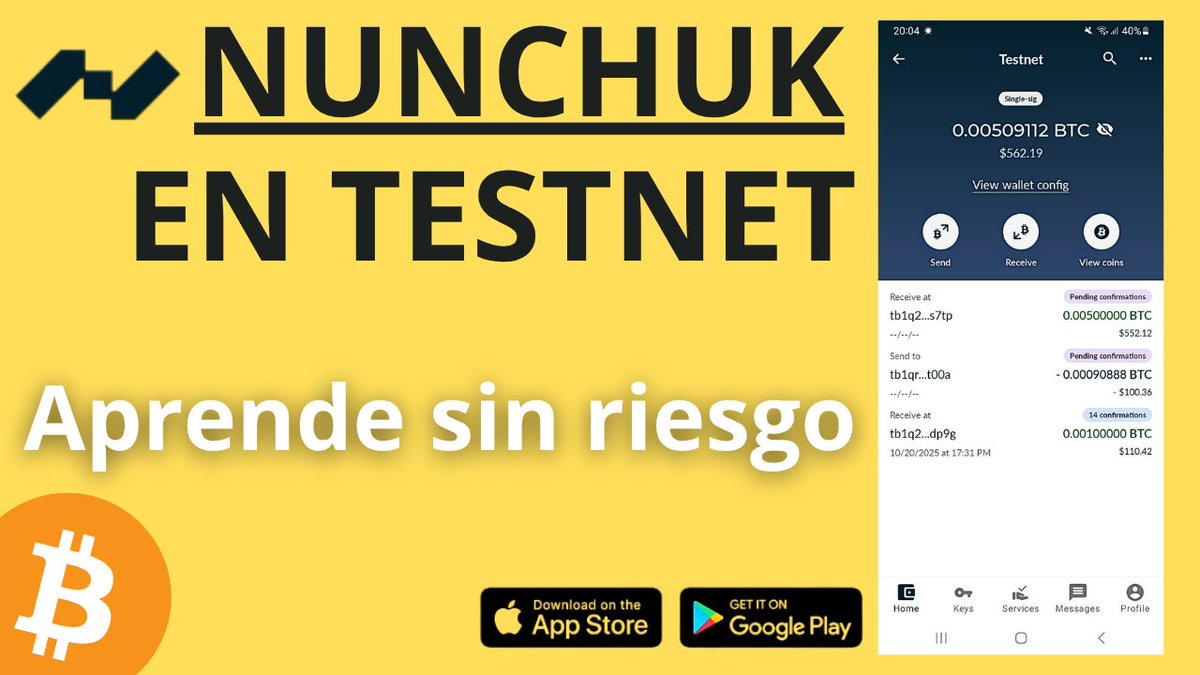 Btcdesdecero's tweet photo. Cómo Usar Nunchuk Paso a Paso en TESTNET | ¡Aprende Bitcoin SIN Riesgo! 🚀
¡Míralo aquí! 👉 https://t.co/C95EW2Mugc
#Nunchuk #NunchukTestnet #bitcoindesdecero #educaciónbitcoin #Bitcoin https://t.co/GFWmAAzQ1F