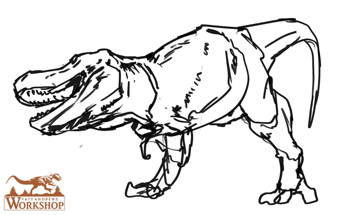 wa_workshop's tweet image. This is definitely the best dinosaur I’ve drawn. Thanks to @arvalis and @lewislarosa for helping me make it perfect