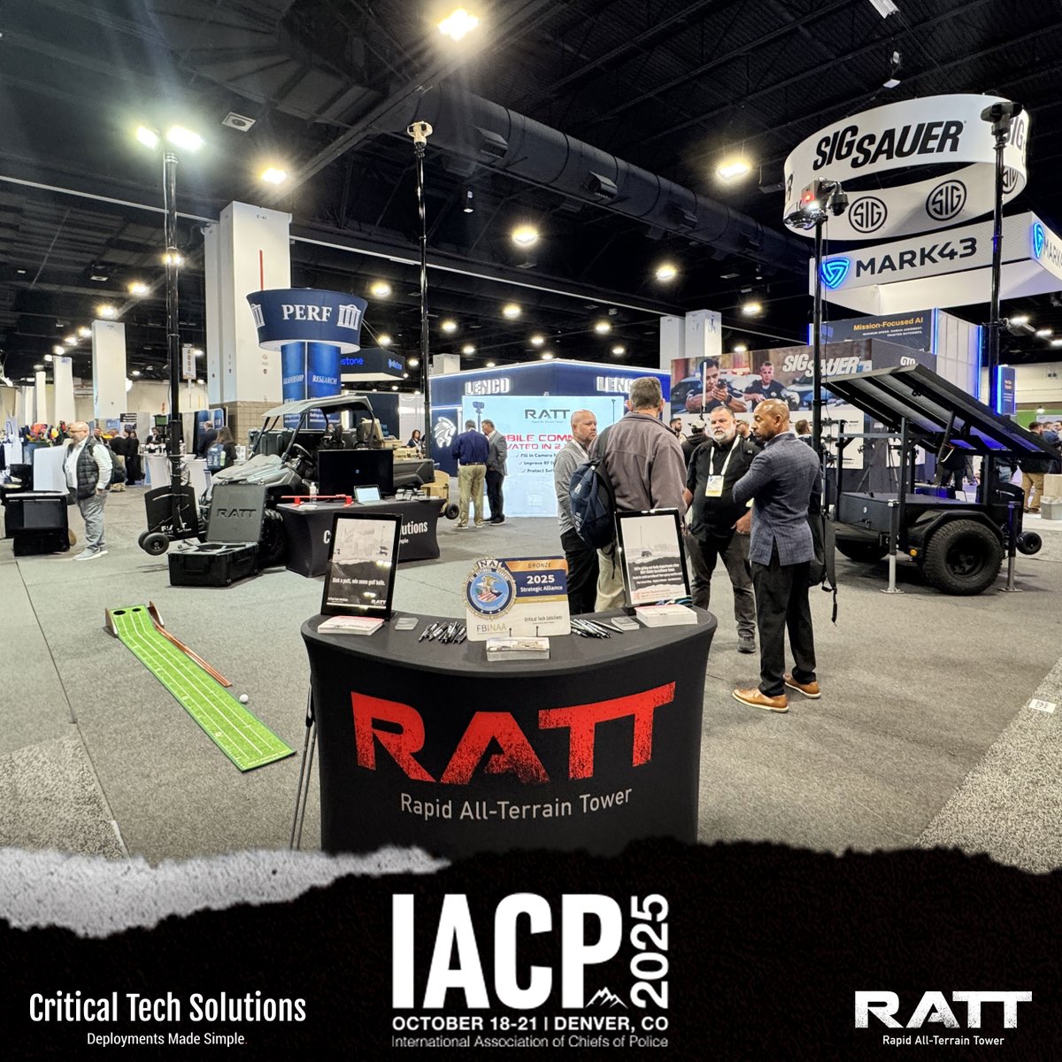 CriticalTS's tweet image. It’s the last day at #IACP2025! We’ve had an incredible time connecting with agencies and showcasing our cutting-edge technology. We’re giving one lucky department a FREE RATT Mobile Surveillance Tower — stop by booth #1595 for live demos and to learn how to enter the giveaway!