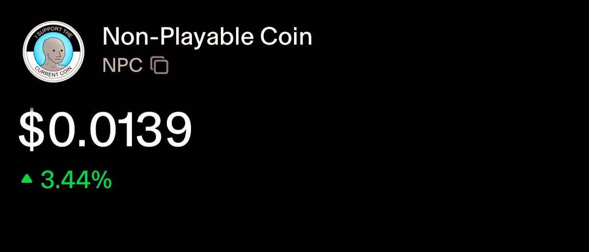 $0.1 &gt; $0.5&gt; $1 🎯

Non playable profits &lt; $NPC&gt;
