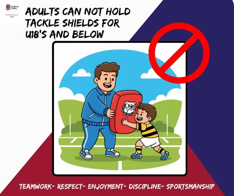 A reminder no matter what the numbers you have at training, adults can not hold shields for age grade players. Please share across your clubs