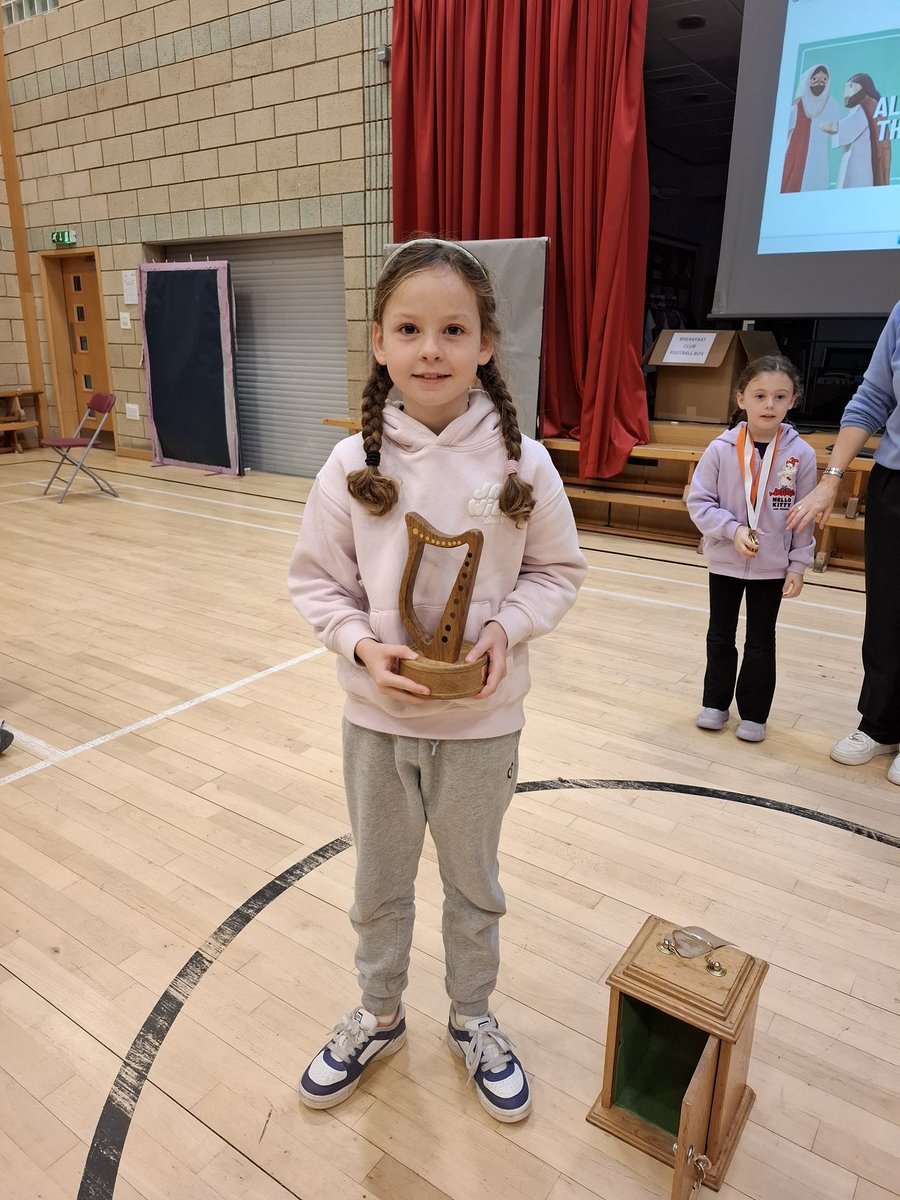 StAndrewsCumb's tweet image. Lots of medals and trophies in assembly today. 
3rd place in harp at the MOD.
Dance medals
First place in a holiday competition 
Well done everyone 👏👏👏