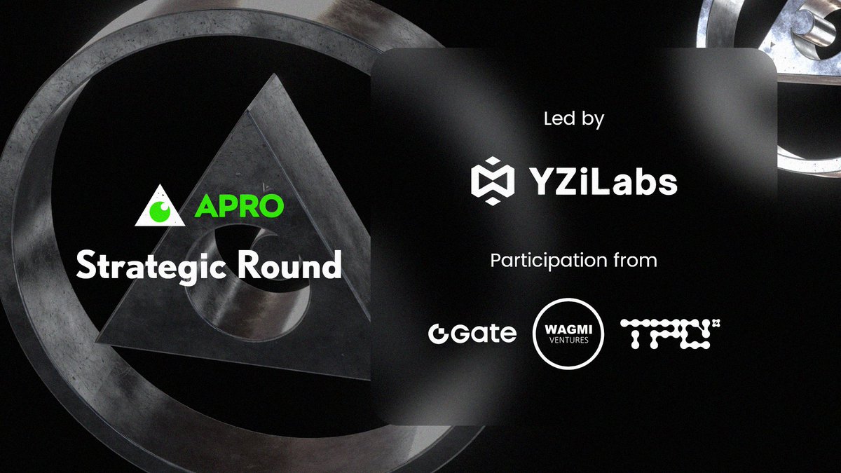 APRO_Oracle's tweet image. APRO Secures Strategic Funding Led by YZi Labs
We're thrilled to announce our latest strategic round led by @yzilabs through their EASY Residency program, with participation from @gate_ventures , @wagmi_vc , and @tpcventures !