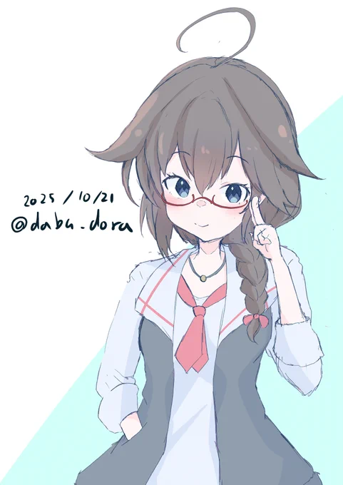 時雨 #艦これ版深夜の真剣お絵描き60分一本勝負 #艦これ版真剣お絵描き60分一本勝負_20251021
