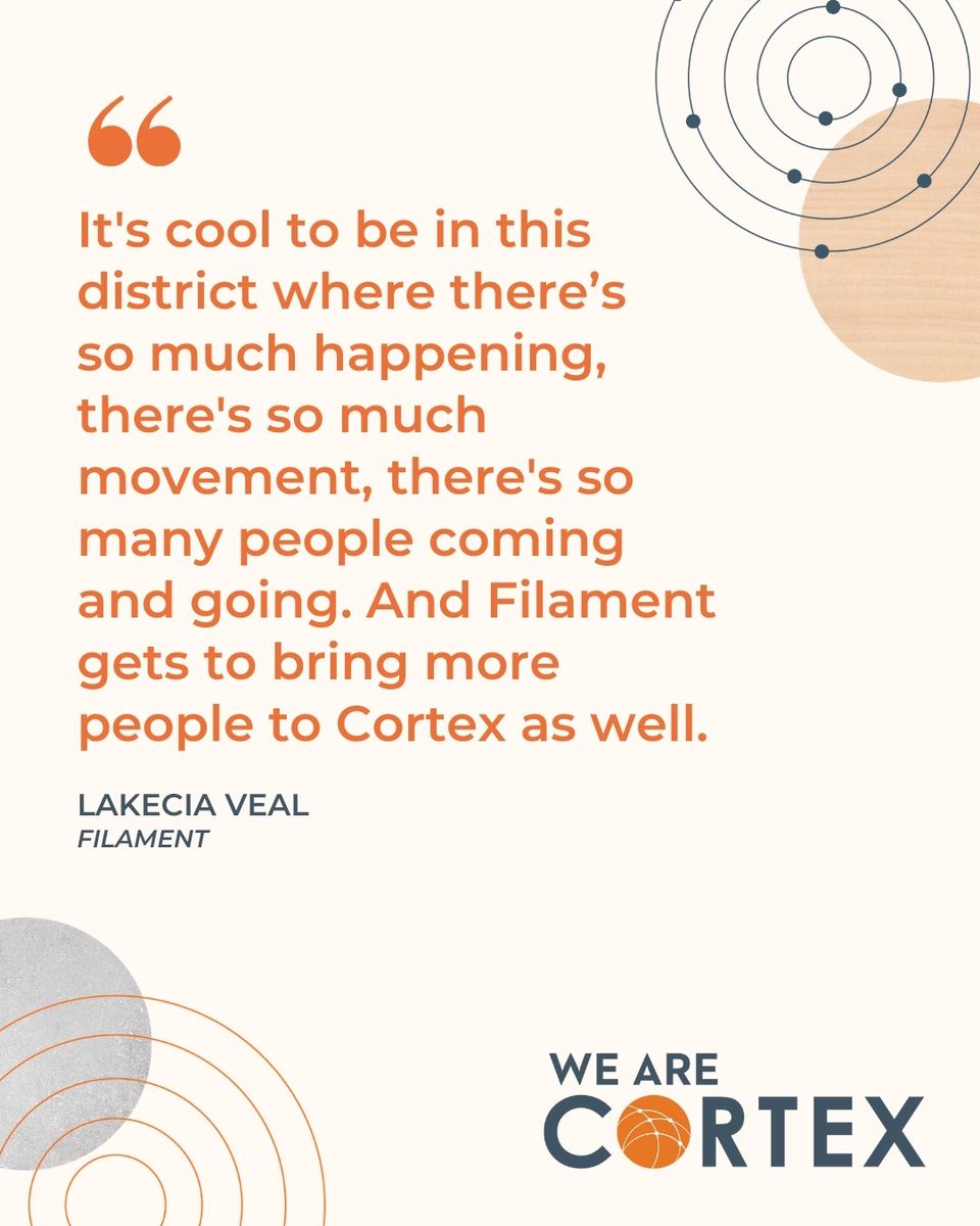 CortexSTL's tweet image. #WeAreCortex Cortex thrives because of leaders like LaKecia who activate spaces, people and ideas, weaving it all together. At @MeetFilament, she’s known as the “stitcher,” connecting teams from across St. Louis with innovative professional development.
cortexstl.org/newsroom/blogs…