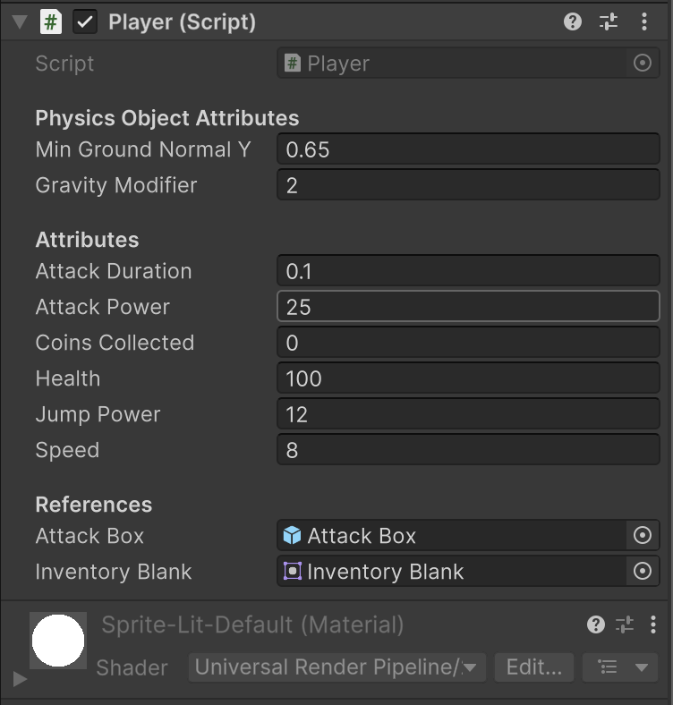 ElesseilyMaged's tweet image. 🕹️Today's update
Learning Unity has been exciting, now I can not only code my components but also keep their variables clean and organized 🗒️
#gamedev #indiedev #devlog #madewithunity #unity2d #soloindiedev #gamingcommunity #buildinpublic #games #game #indiegame #Unity #unity3d
