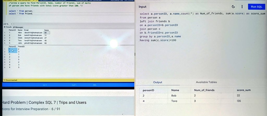Dat_ScienceGirl's tweet image. Done for the day
- practiced 2 Sql interview questions
- learnt some adv concepts like window fns, rolling avgs etc.
- Did 2 hard leetcode SQL probs
#LeetCode #Sql #Practice #LearnInPublic