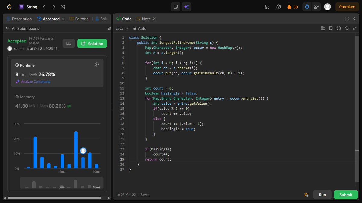 AnanyaSwain19's tweet image. Day 30 of #100daysofcode
Hello everyone! 
👉I solved #LeetCode Daily question. 

 #zigbee #100DaysOfCode