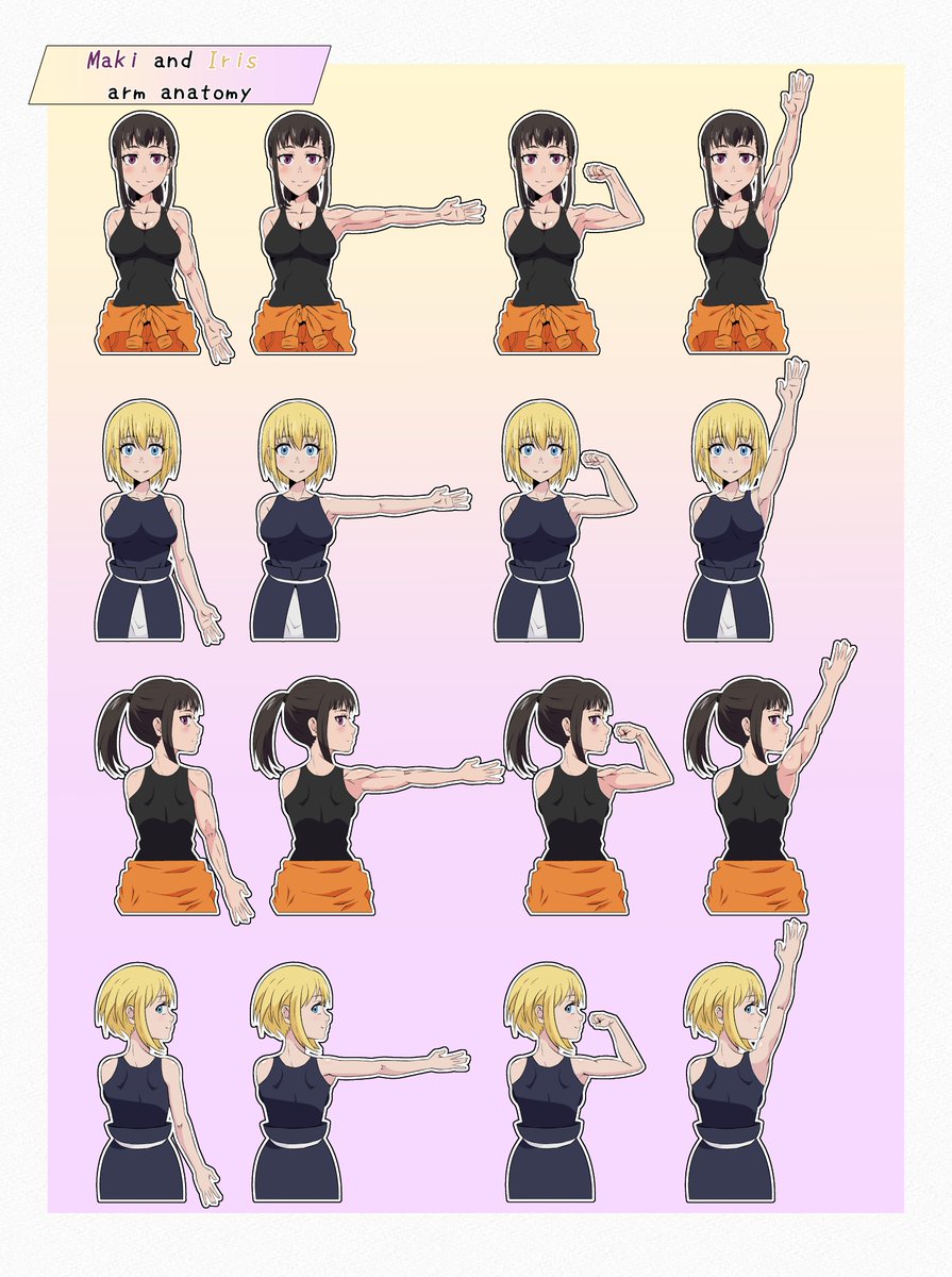 Cappybari's tweet image. Maki and Iris showing off the guns 💪🔥

Maki Oze and Iris from Fire Force arm anatomy study

#tutorial #drawing #study #art #animefanart #MakiOze #FireForce #SisterIris #EnenNoShouboutai