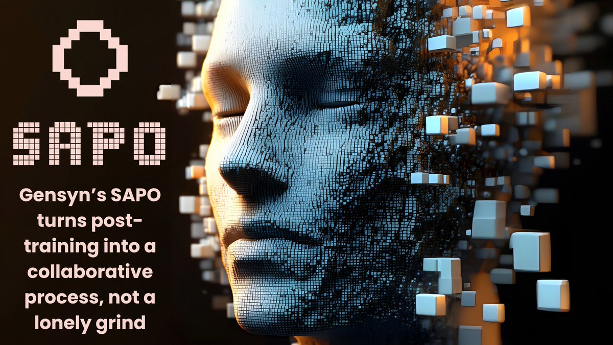 Kavun76718255's tweet image. I’ve been reading about a thing called SAPO(Swarm sAmpling Policy Optimization) and it genuinely caught my attention.
Normally, when you train language models after the fact, every model learns on its own and slowly stumbles toward better reasoning.
SAPO takes a totally…