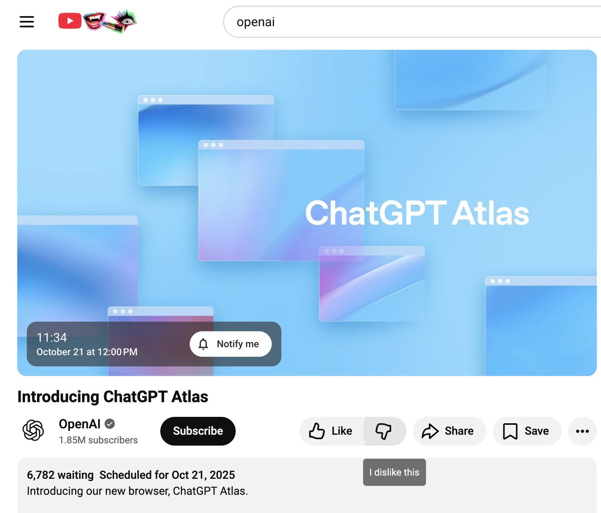 maheshnani122's tweet image. From OpenAI:
yes, it&apos;s chatGPT Atlas