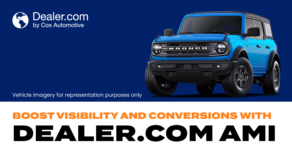 Accelerate My Inventory (AMI) ensures that promotional content is discoverable by search engines to improve visibility and increase conversions in both organic and paid search.

Learn how to level-up your landing pages today: cox.auto/uje1q