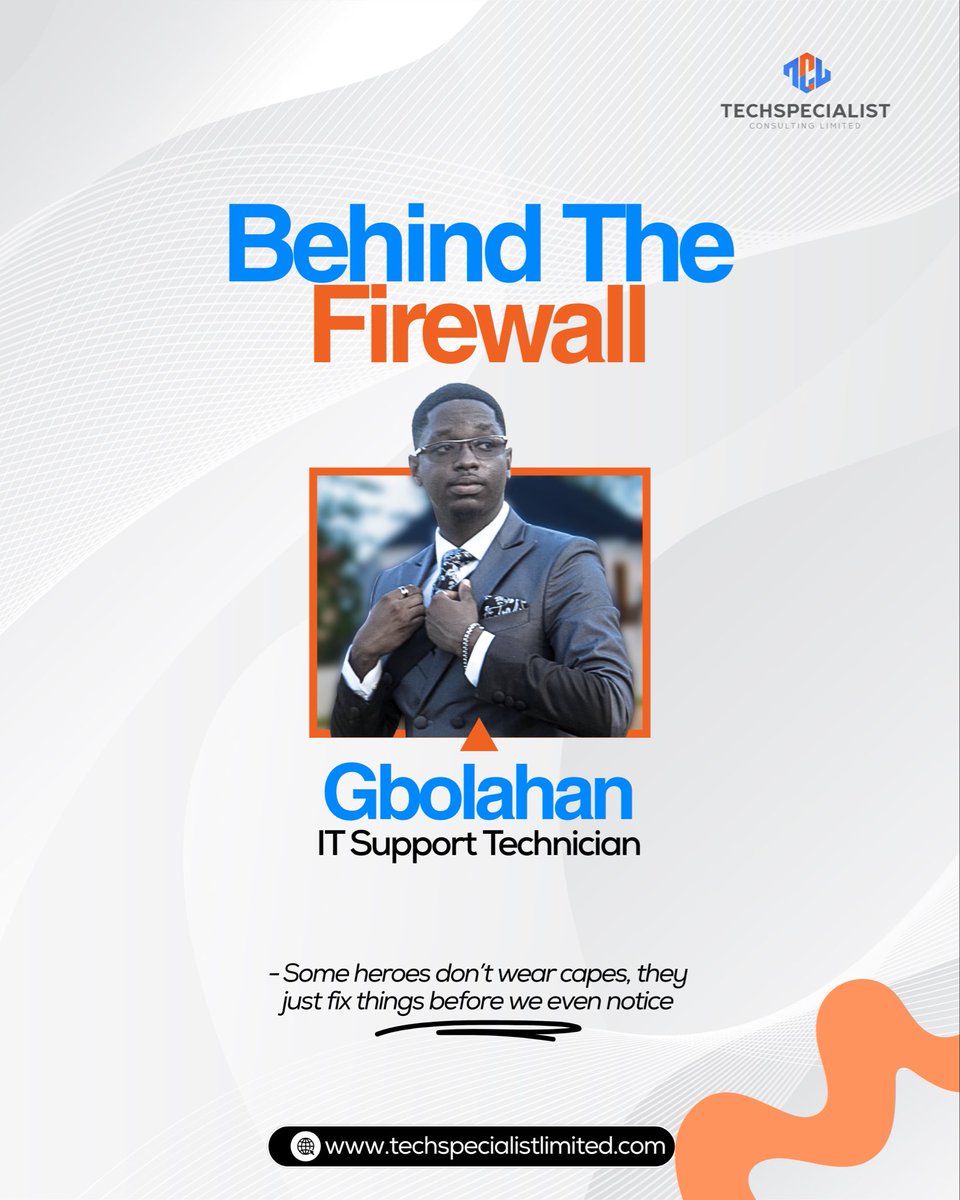 Tclafrica's tweet image. Some heroes don’t wear capes; they just fix things before we even notice
A huge shoutout to our IT Support Technician,
@gbolahanaina01
Your dedication, problem-solving spirit, and commitment keep things running smoothly behind the scenes.
Thank you for all you do 🔥