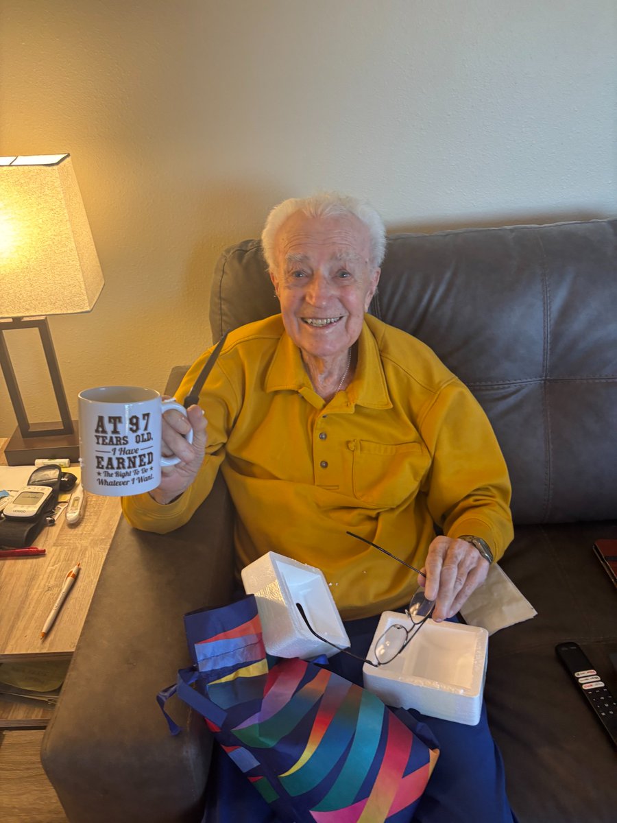 TinaStaleyLCSW's tweet photo. Happy 97th Birthday Dad! Looking good and enjoying life!!! https://t.co/1UcMjMq5E6