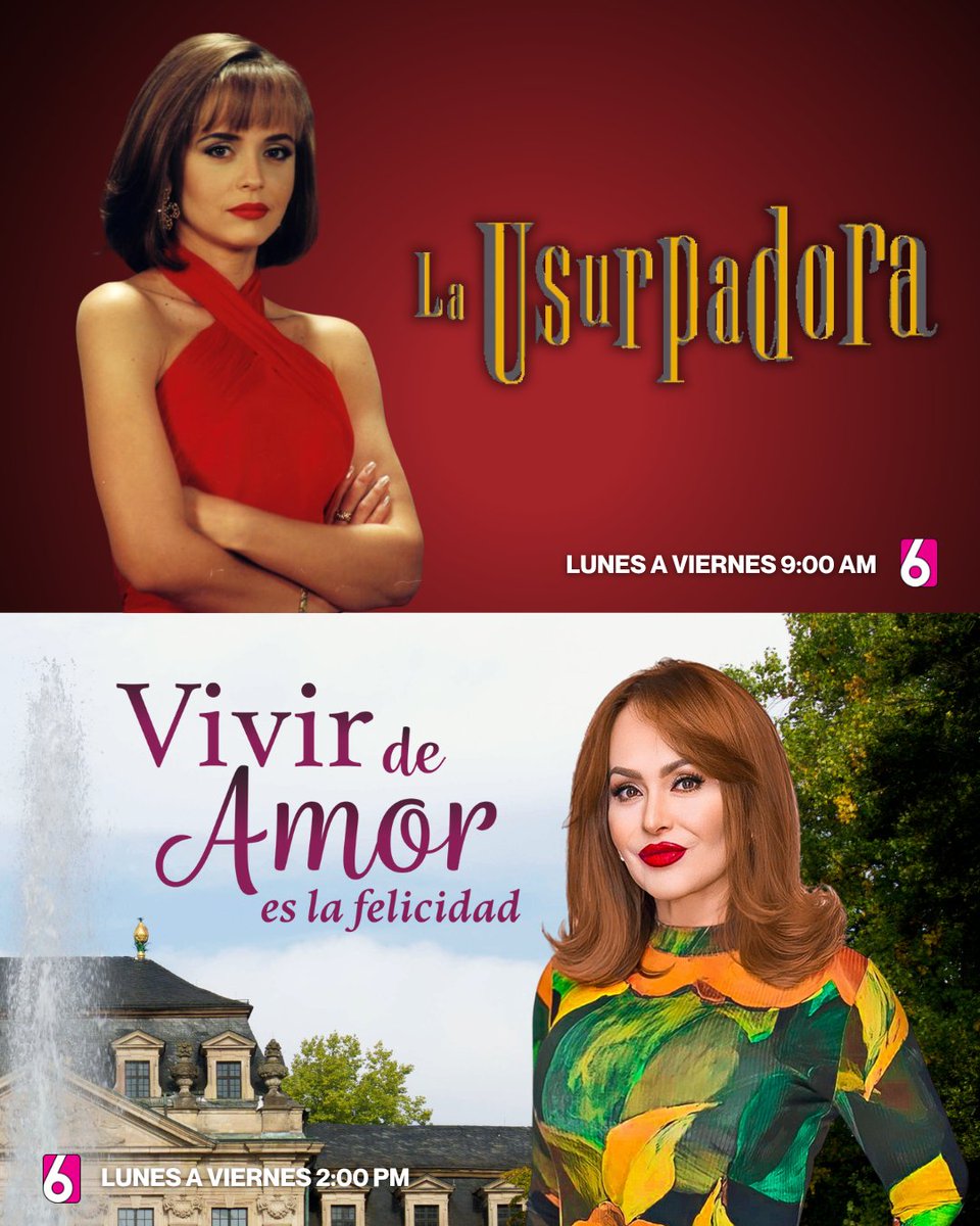 💥Gaby Spanic está imparable en Canal 6
💥Es Paola en La Usurpadora 😈 y Mónica en Vivir de
Amor ❤️ No te pierdas sus dos grandes personajes✨
¿Tú con cuál te quedas?👀