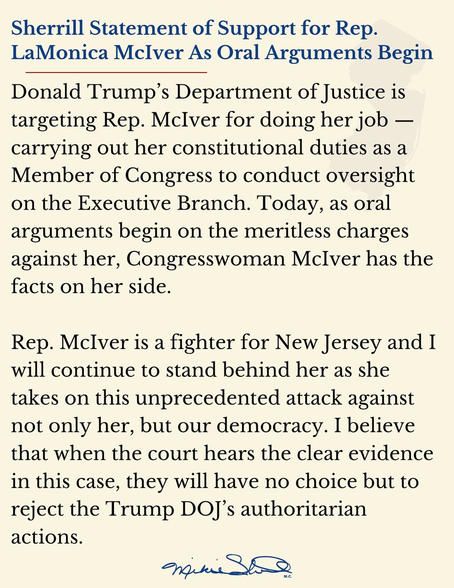 RepSherrill's tweet image. My statement of support for @RepLaMonica