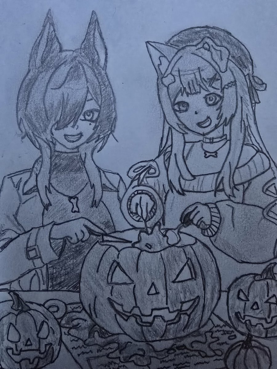 KySchubach's tweet image. Been enjoying my first October with Nana and Ruru. They have brought back my passion for drawing 
#naruoodle #puppoclips @NanaruruVT