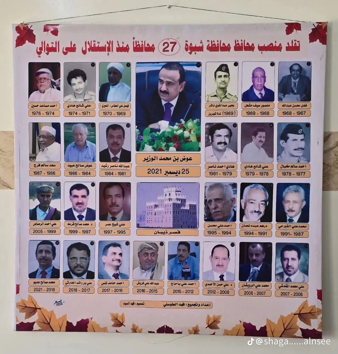 على مدى اكثر من 5 عقود من برأيكم افضل محافظ لمحافظة #شبوه في الفترات السابقه  ؟؟