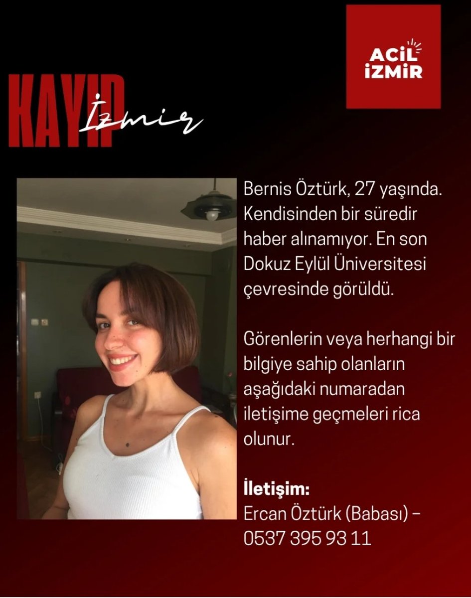 mkcalik's tweet image. İzmir'de kayıp aranıyor. Lütfen yayalım‼️

#izmir #kayıp #acil #SONDAKİKA #SonDakika